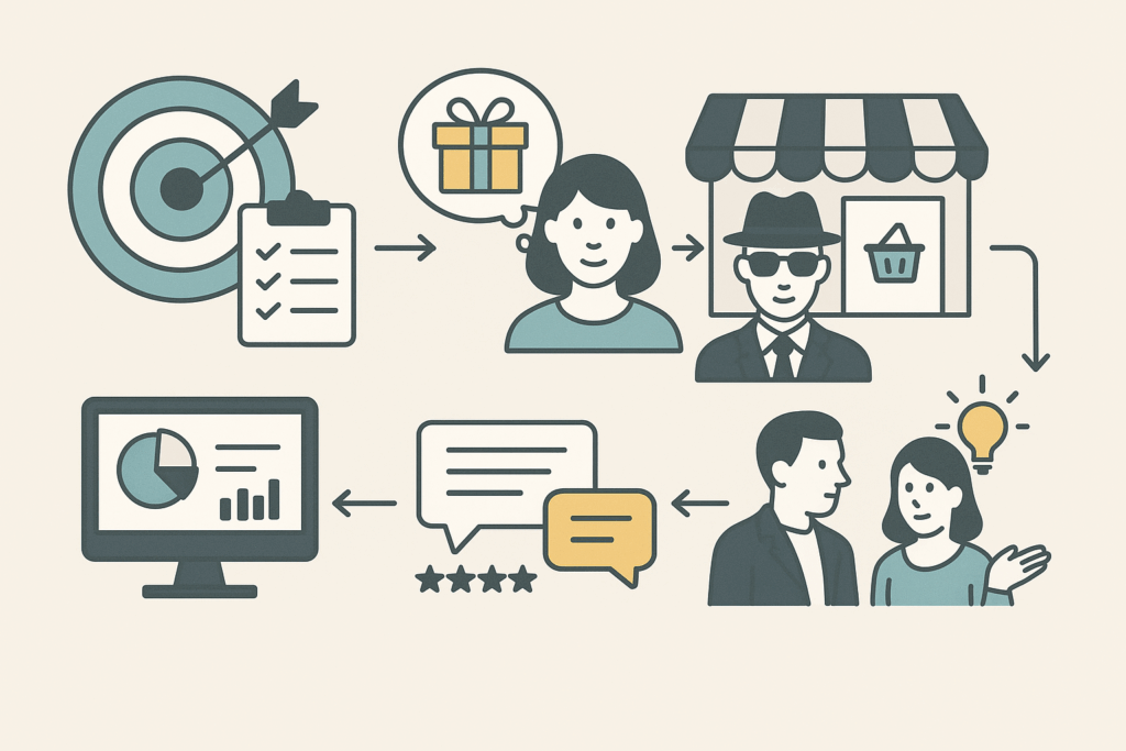 Der Ablauf eines Mystery-Shopping-Projekts